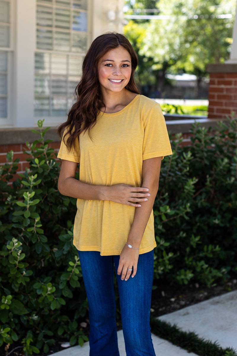 Mustard Crewneck Tee