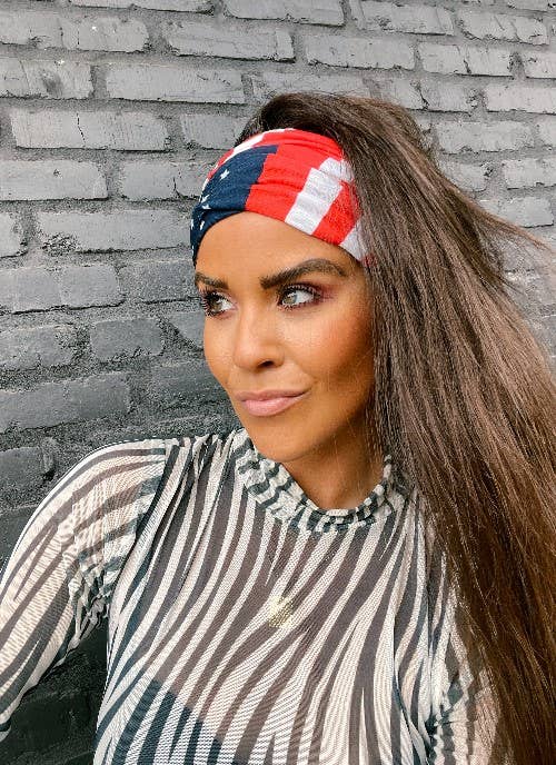 Red White & Blue Flag Stretchy Wrap
