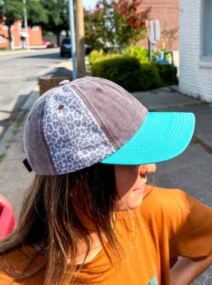 Leo, Brown and Turquoise Hat