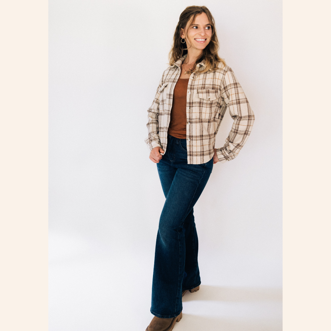 Beige Flannel- Women's