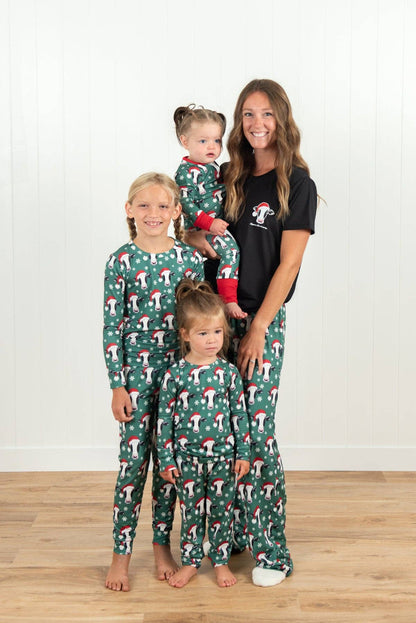 Santa Cows & Snowflakes Toddler/Youth Pajama Set