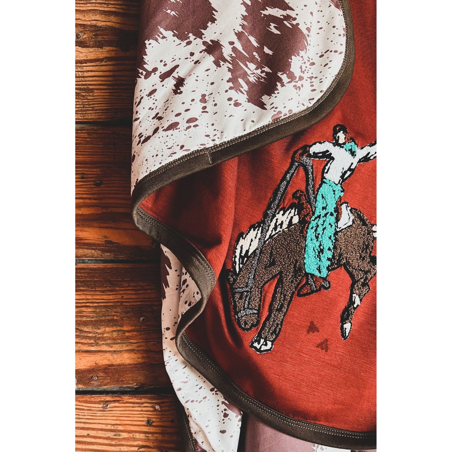 Bronc Stomp Blanket (Large) 59.5" x 59"