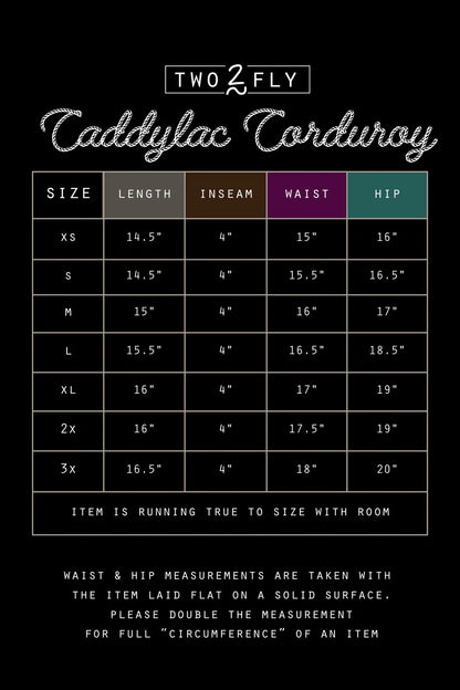Caddylac Corduroy Shorts - Midnight