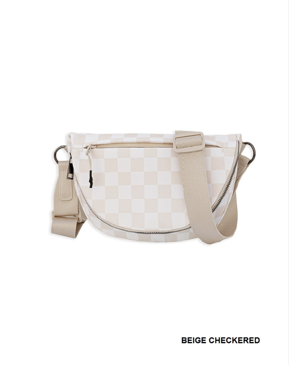 All Night Festival Bag- Beige Checkered