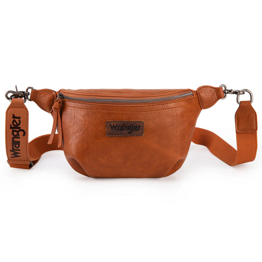Wrangler Fanny Pack Belt Bag Sling Bag - Light Brown