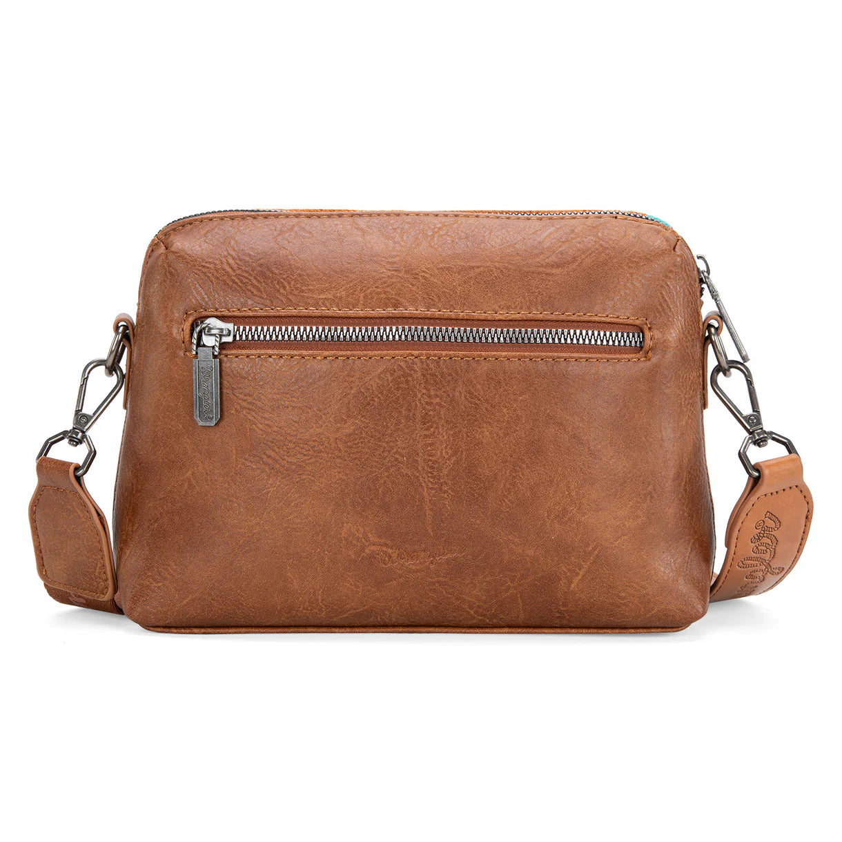Wrangler Southwestern Knitted Crossbody Bag - Brown