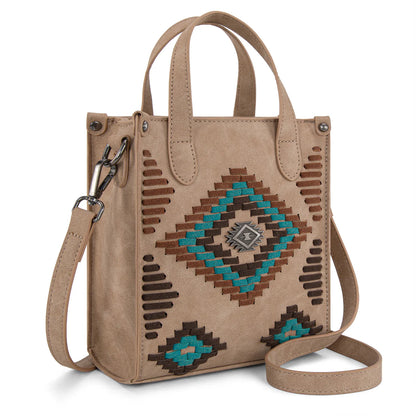 Montana West Aztec Collection Crossbody - Tan