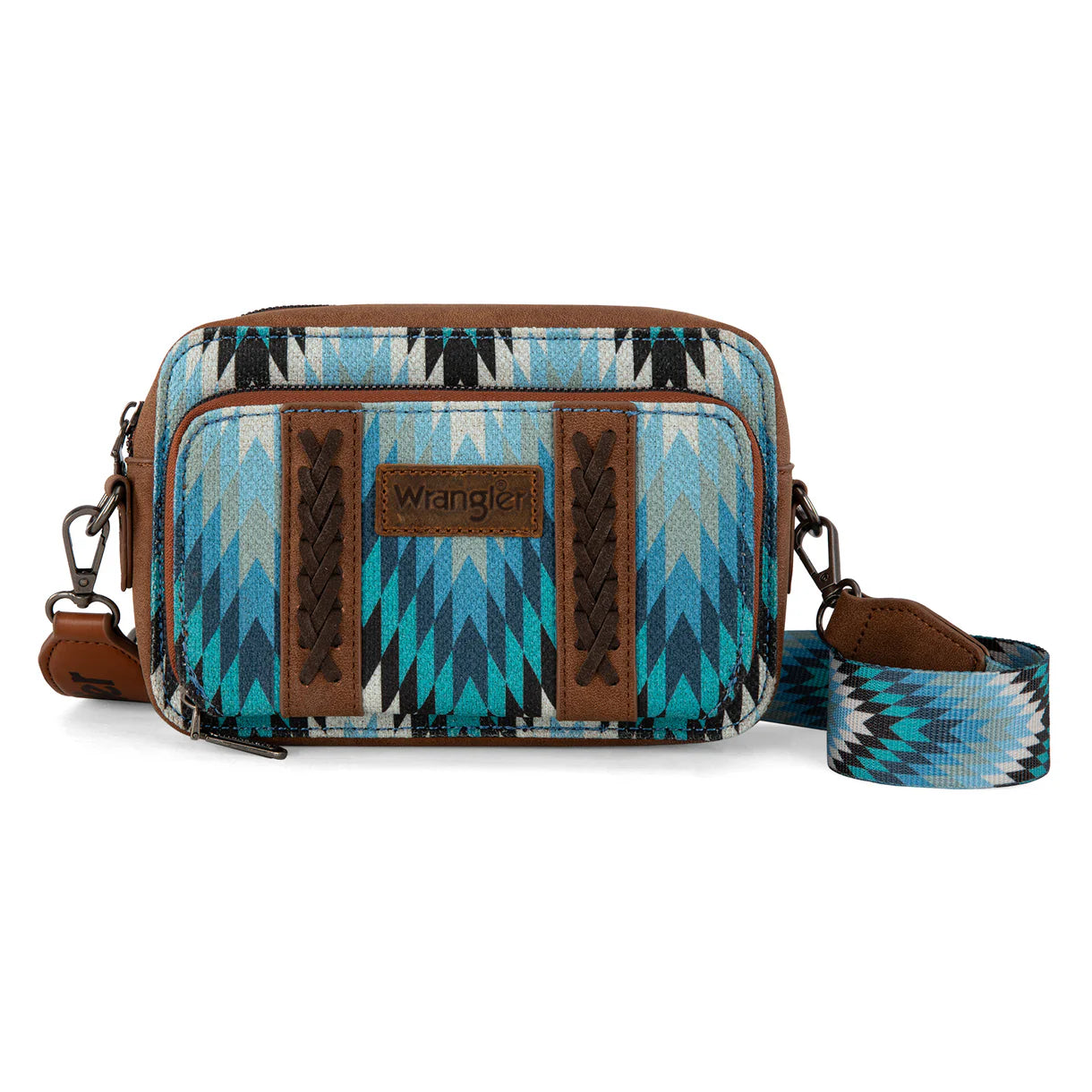 Wrangler Aztec Purse with Wallet Compartment - Blue Jean