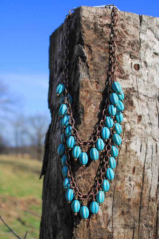 The Turquoise Melon Necklace