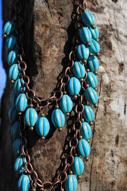The Turquoise Melon Necklace