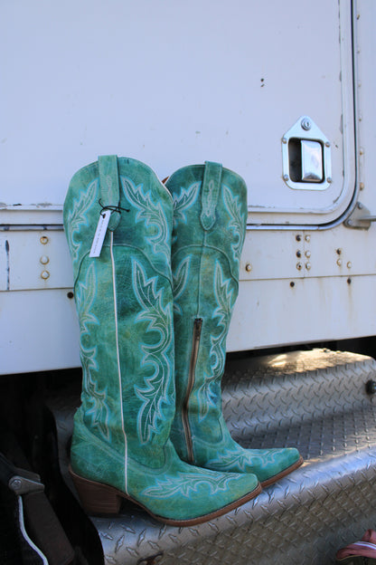 The Julia Boot- Turquoise