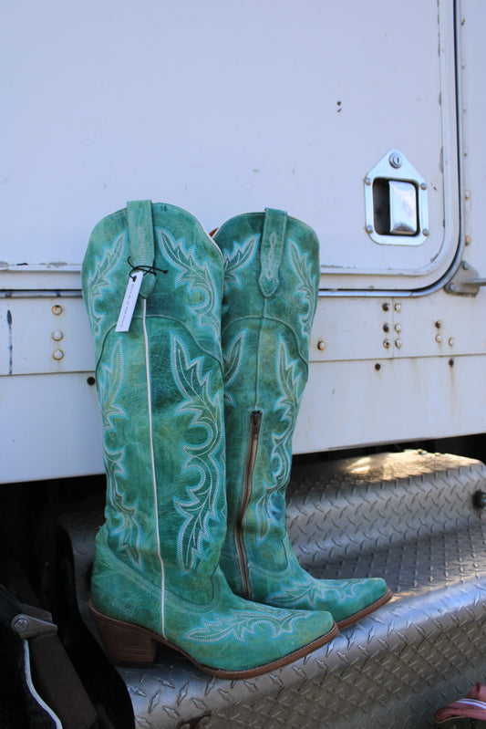 The Julia Boot- Turquoise