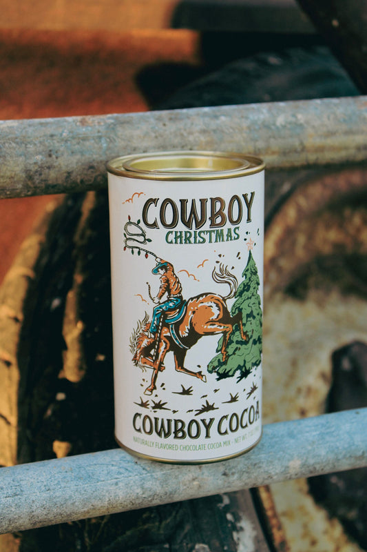 Cowboy Christmas Chocolate Cocoa (7oz Round Tin)