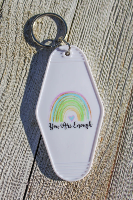 You are Enough Hotel Room Keychain