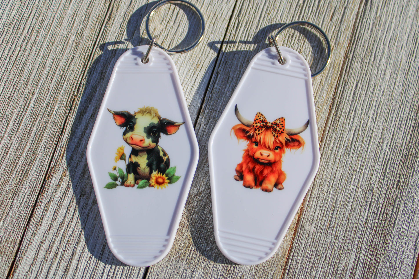 Baby Cow Hotel Room Keychain