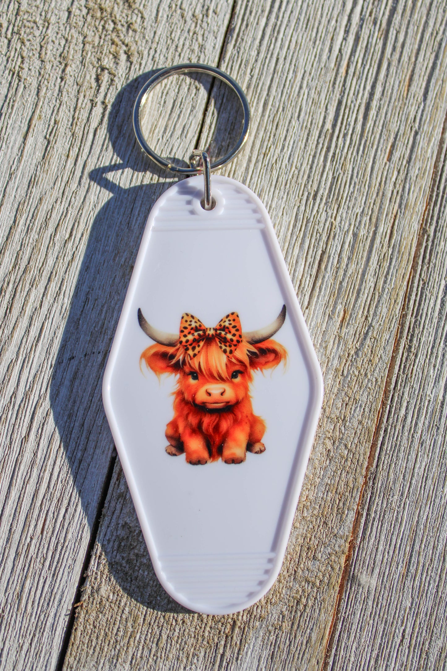 Baby Cow Hotel Room Keychain