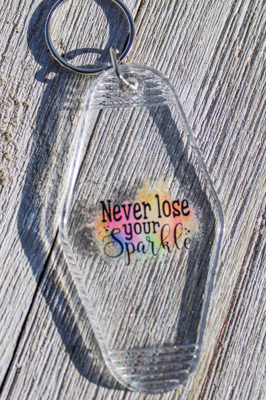 Never Lose Your Sparkle Hotel Room Keychain