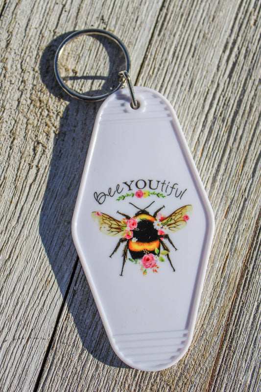 BeeYOUtiful Hotel Room Keychain