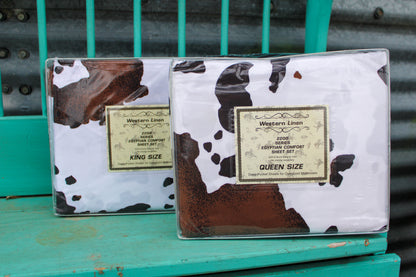 Cow Print Sheet Set