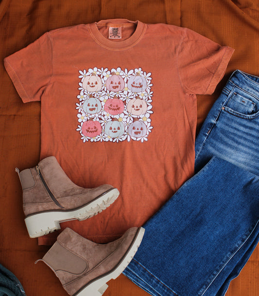 Pumpkin Floral Tee