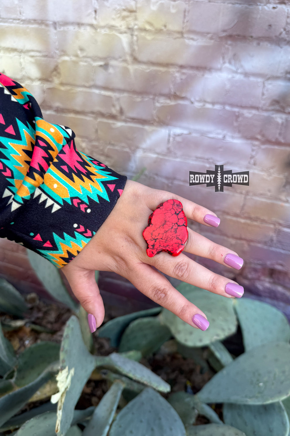 Rock Scarf Slide - Red