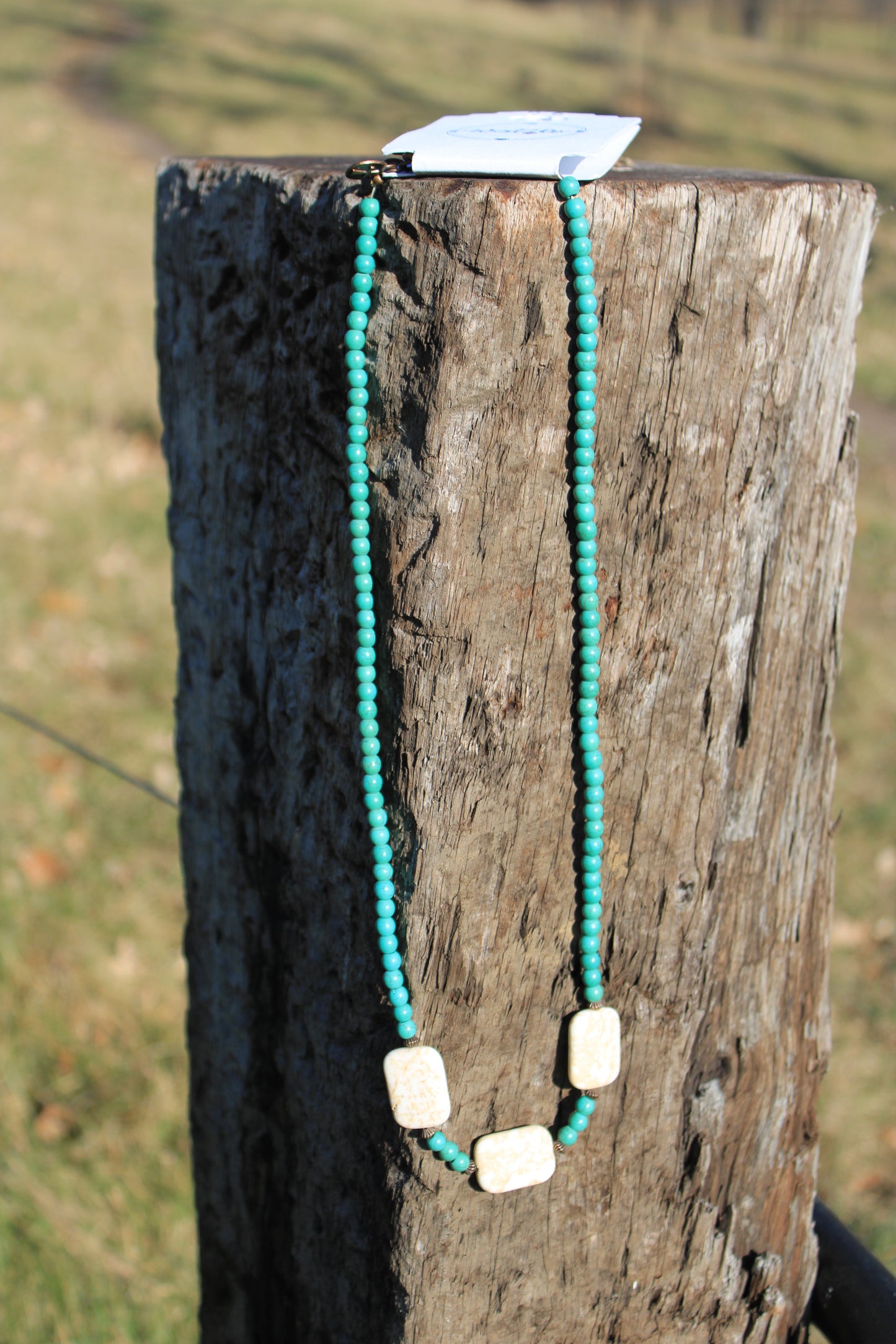 Turquoise and Stone Necklace