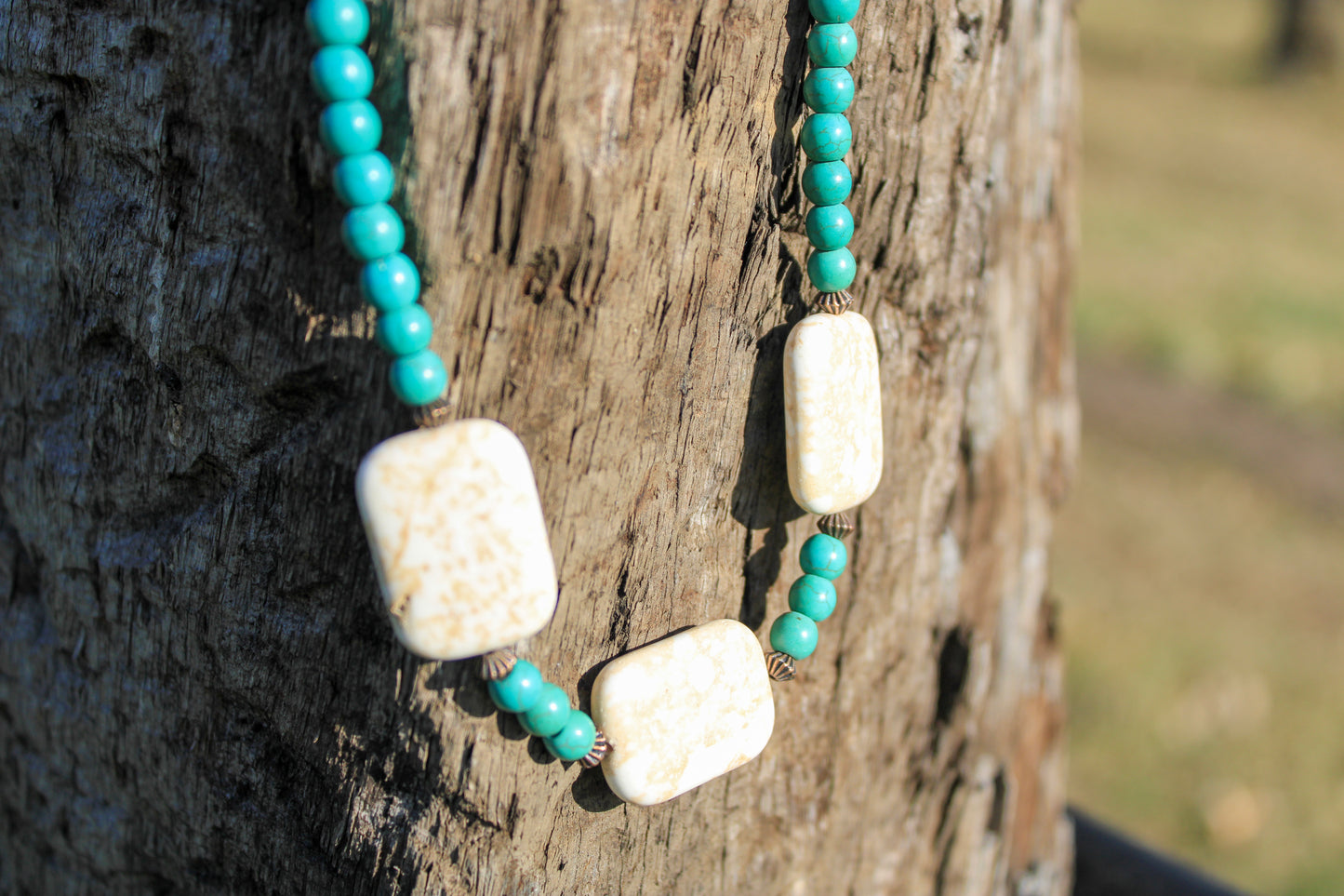 Turquoise and Stone Necklace
