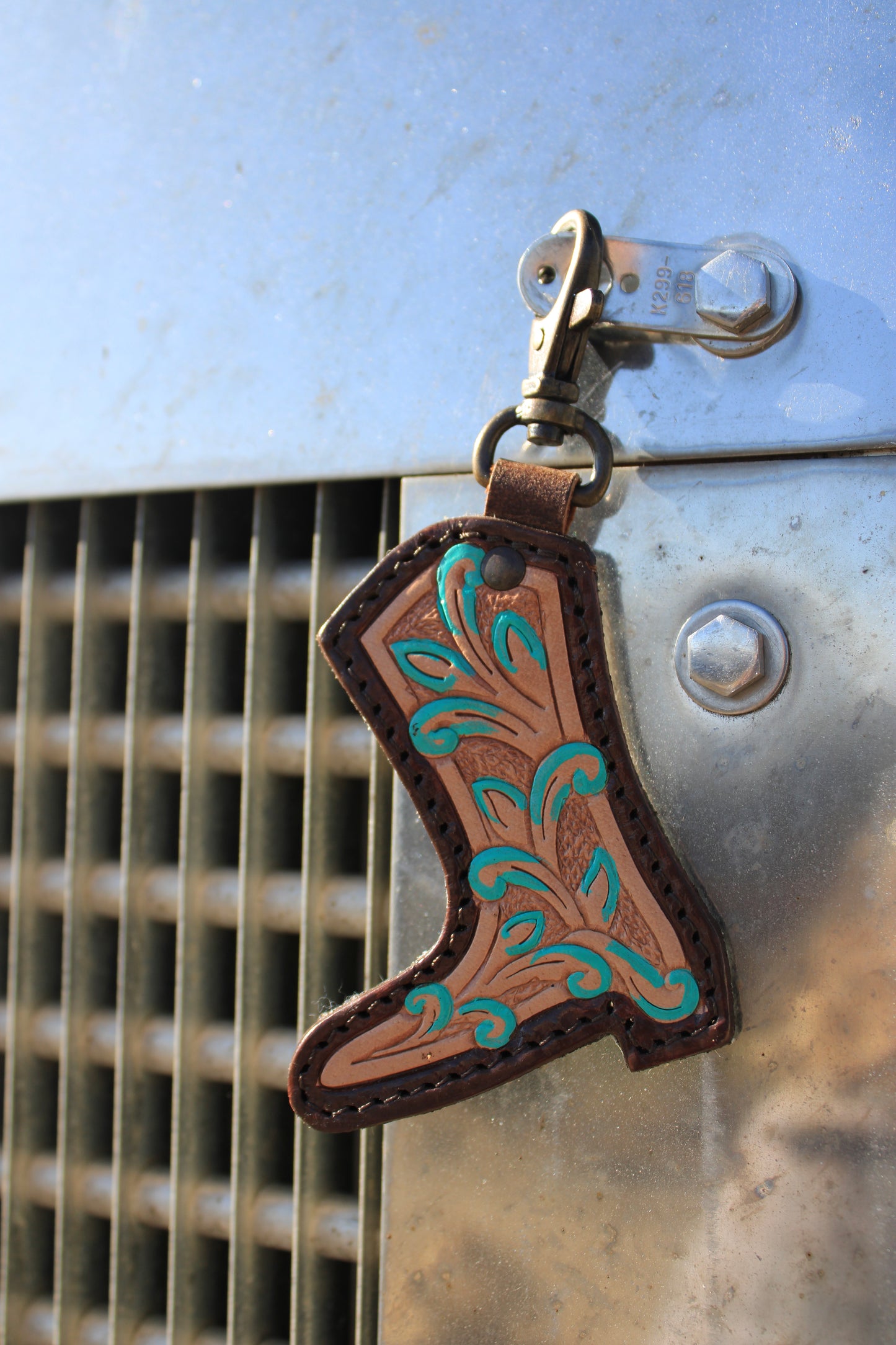 Painted Leather Boot/Cowhide Keychains