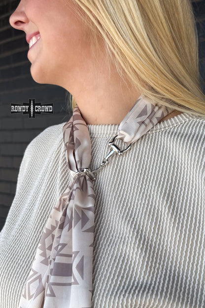 Silver Snaffle Scarf Slide