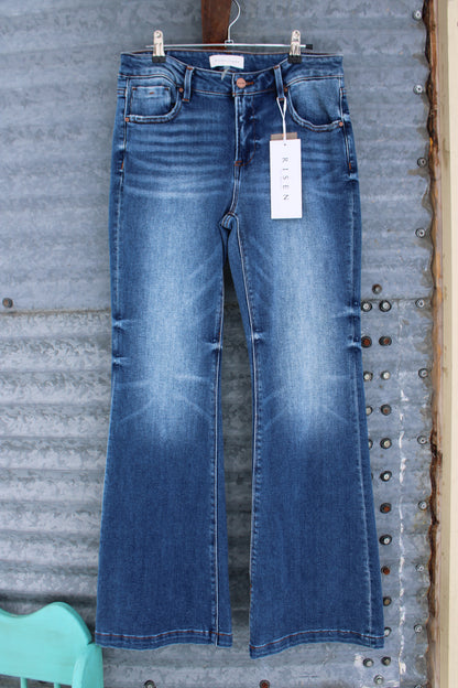 Chelsey Flare Jeans- Dark Wash