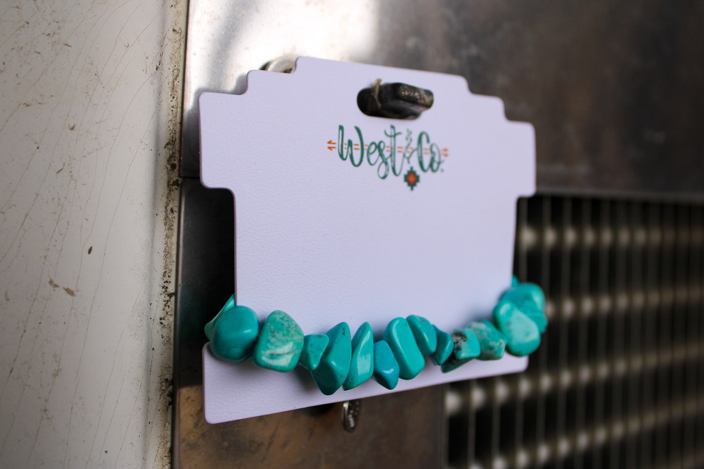 West & Co Chunky Turquoise Stretch Bracelet