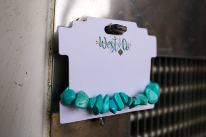 West & Co Chunky Turquoise Stretch Bracelet