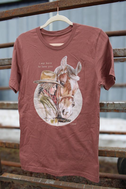I Was Born to Love You tee - Brown