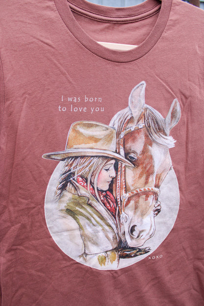 I Was Born to Love You tee - Brown