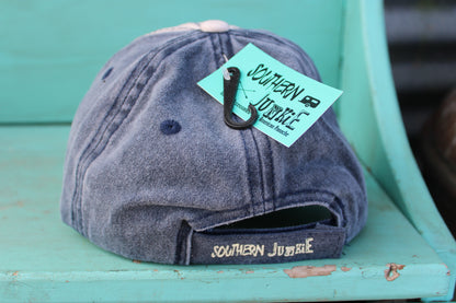 Distressed Tan, Brown and Navy Baseball Hat