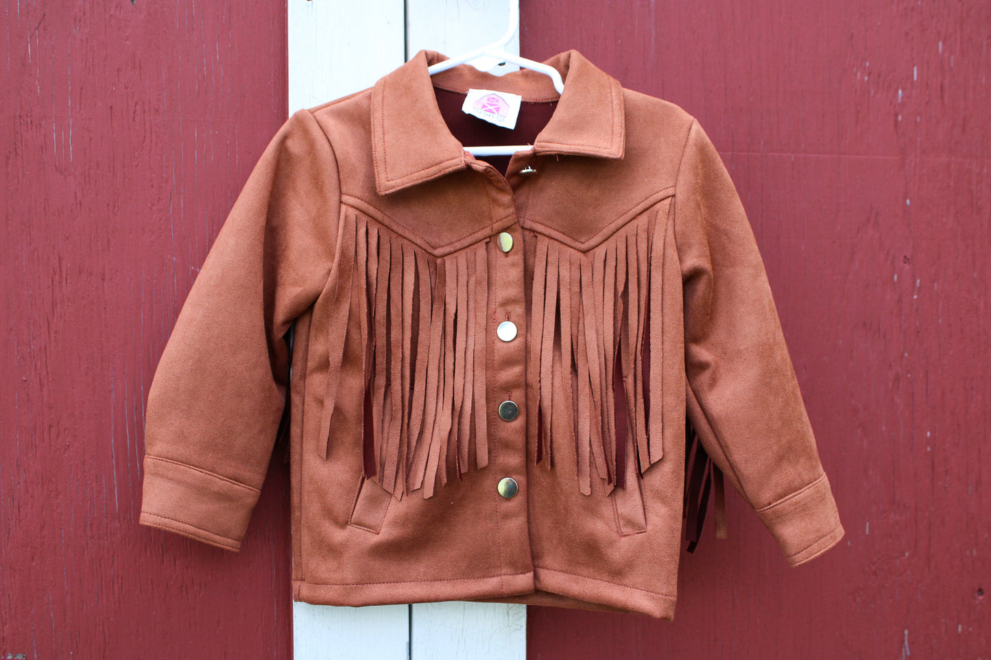 Kids Fringe Jacket - Brown
