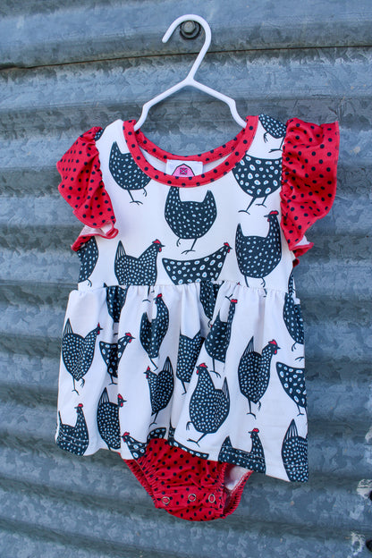 Girl's Chicken Romper