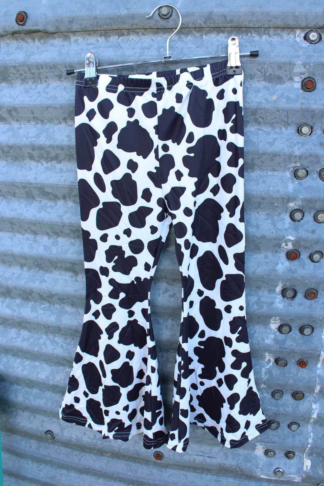 Girls Cow Print Milk Silk Pants