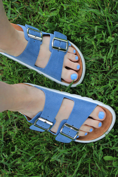 Very G Jazmin Platform Sandals - Blue