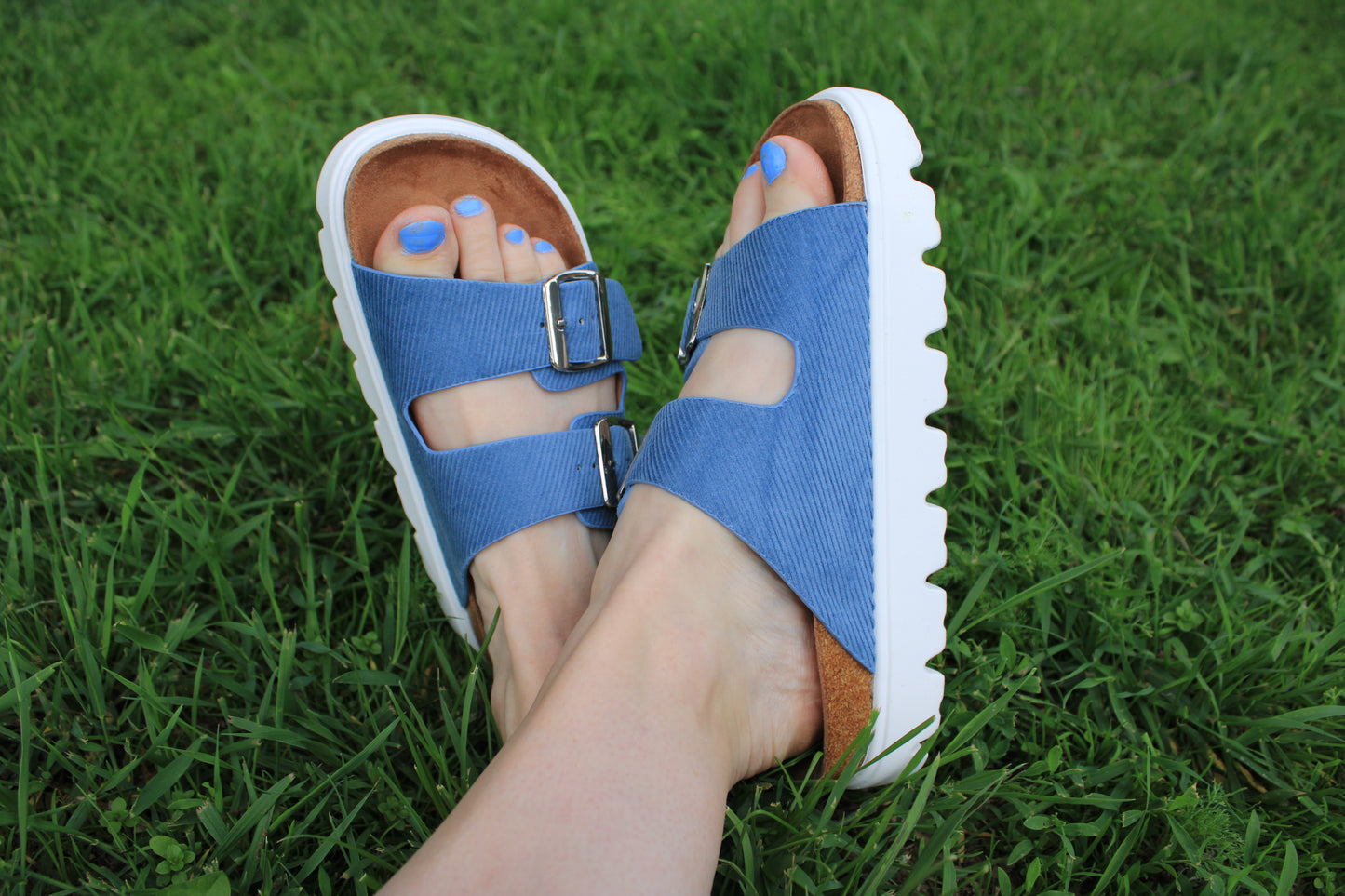 Very G Jazmin Platform Sandals - Blue