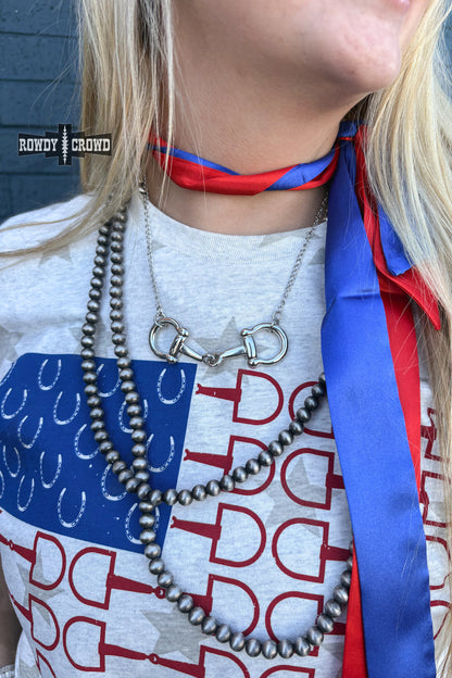 Hey Cowboy Necklace - Silver