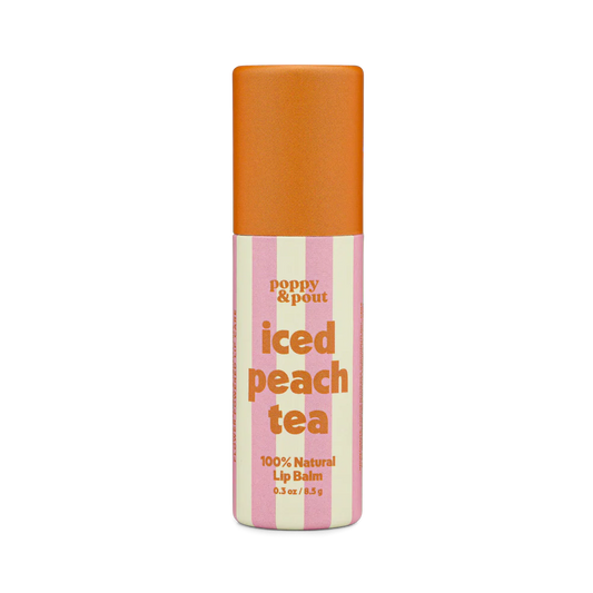 Poppy & Pout Lip Balm - Iced Peach Tea