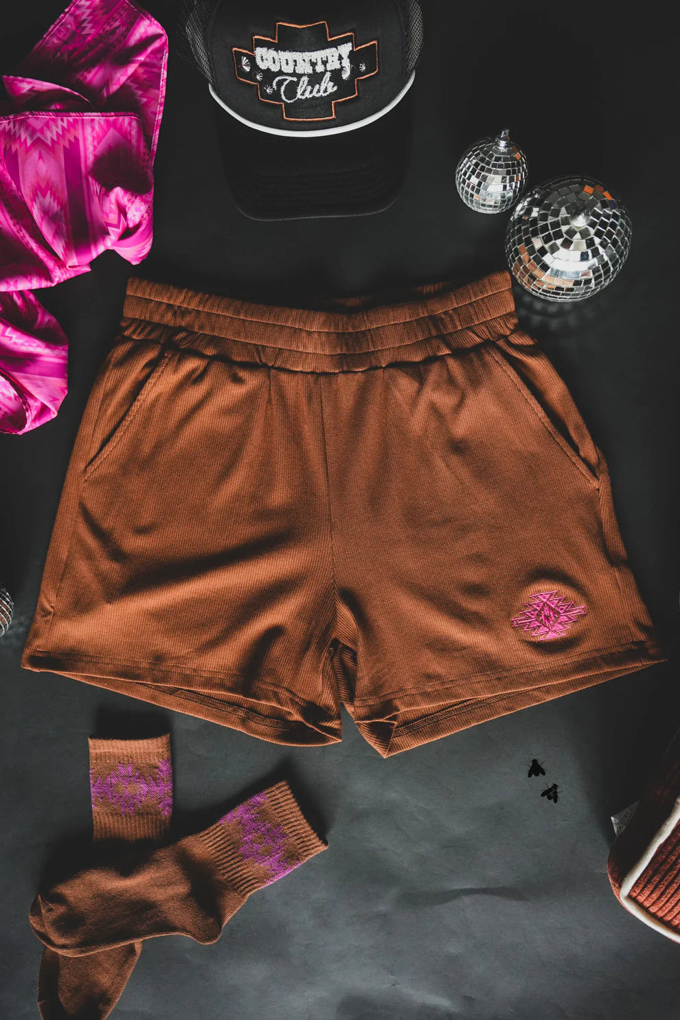 Lasso the Comfy Shorts - Saddle