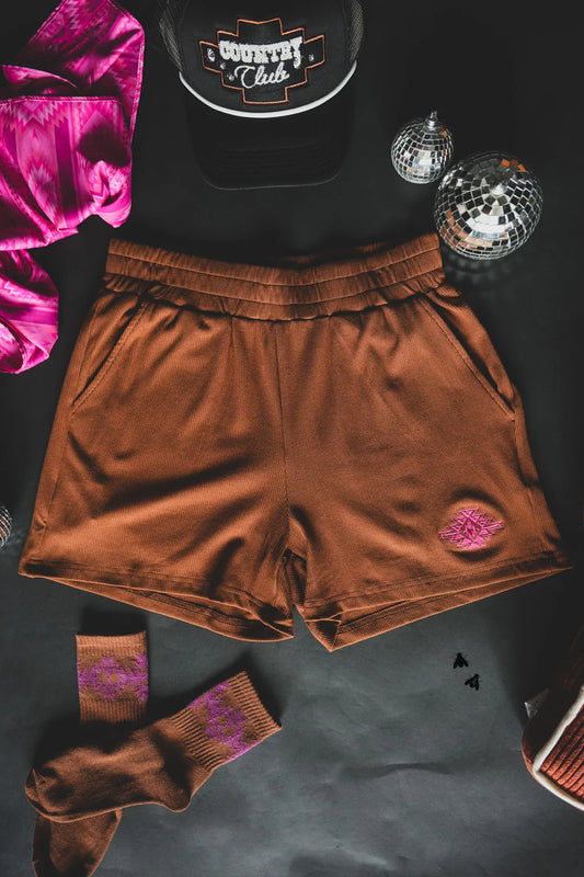 Lasso the Comfy Shorts - Saddle
