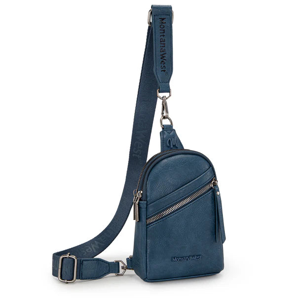 Montana West Sling Bag/Crossbody/Chest Bag - Blue Jean