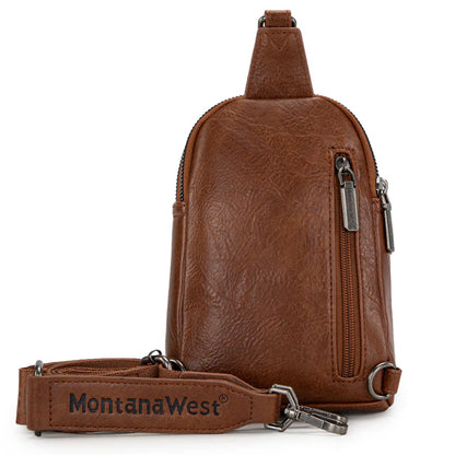 Montana West Sling Bag/Crossbody/Chest Bag - Brown