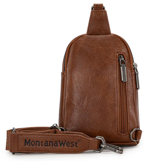 Montana West Sling Bag/Crossbody/Chest Bag - Brown