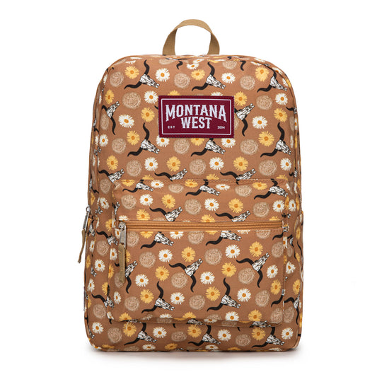 Montana West Backpack - Sunflower Longhorn Print