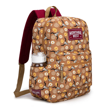 Montana West Backpack - Sunflower Longhorn Print