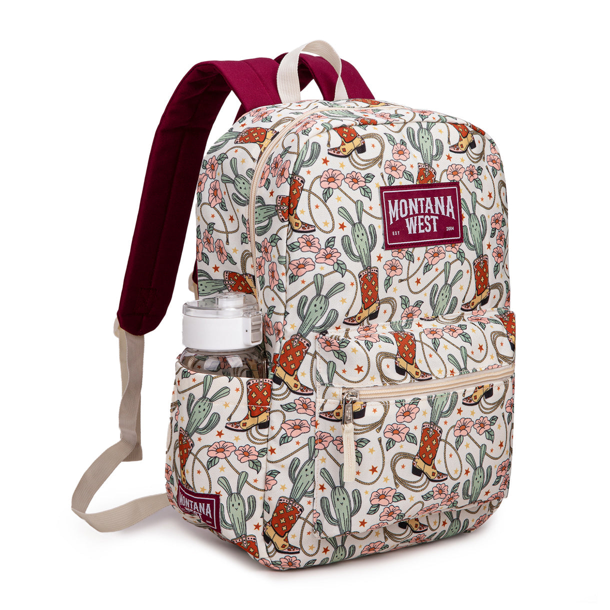 Montana West Backpack - Cowboy Boots and Cactus Print